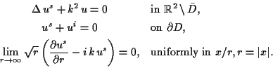 boundary value problem for sound soft object